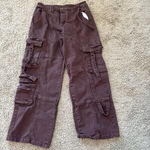 Fashion nova cargo wide leg pant med